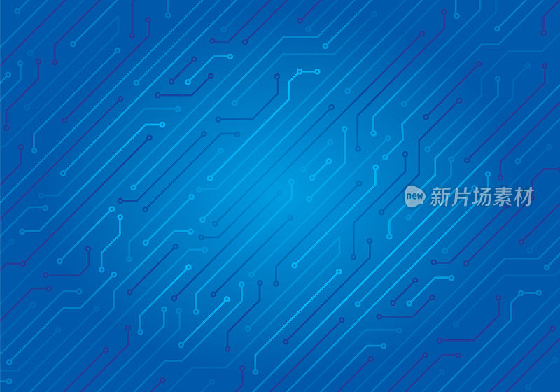 Circuit board blue background
